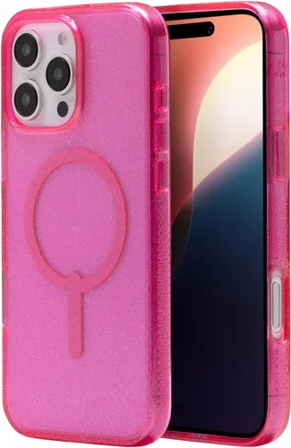 Miniatura 17 de ZAGG Milan Snap Case - Funda para iPhone 16 Plus, purpurina rosa, compatible con MagSafe, protección contra caídas de 13 pies, materiales Destellos
