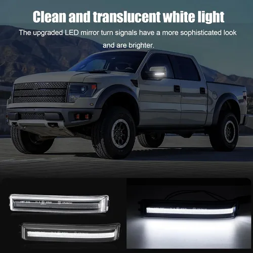 Miniatura 3 de Luces de Señal de Giro para Espejo Lateral Montaje LED Transparente F150 2009 2010 2011 2012 2013 2014/para Mark LT 2013 2014 para Raptor 2010-2014
