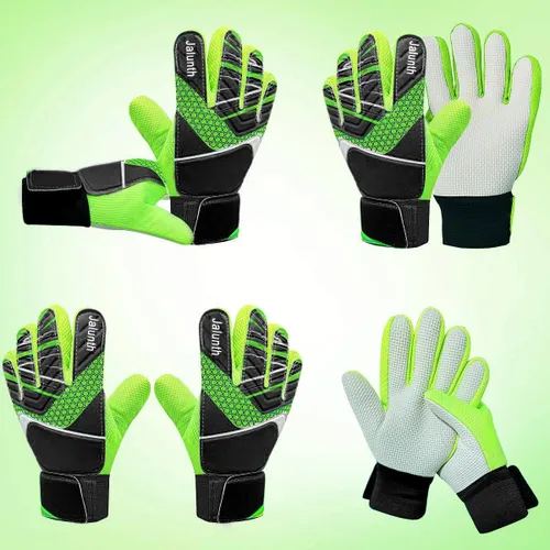 Miniatura 2 de Jalunth Guantes de Portero de Fútbol para Niños y Jóvenes, Guantes de Guardameta Jugador de Campo para Niños y Niñas, Palma de Látex Antideslizante