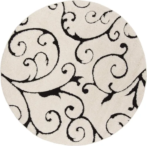 Miniatura 29 de SAFAVIEH - Alfombra de la Colección Florida Shag - 5' redonda, gris y azul claro, diseño de pergamino, sin deshilachado y fácil de limpiar, pelo
