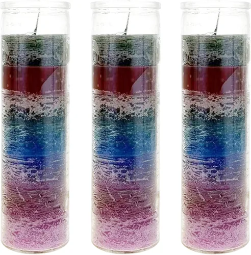 Miniatura 15 de Mega Candles 6 velas de oración devocionales sin perfume de color rojo para 7 días, velas de cera prémium de 2 x 8 pulgadas, santuario, vigilias
