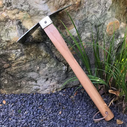 Miniatura 6 de Azada de pico de acero inoxidable con mango de madera, hachas de púa para excavar pico para excavar, azada Mattock de selección de jardín
