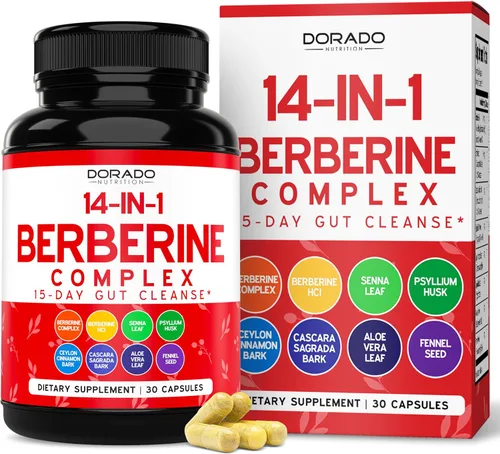 Suplemento GLP-1 para mujeres y hombres (30 unidades) GLP1 Berberina 15 días limpieza intestinal desintoxicación y limpieza apoyo del metabolismo