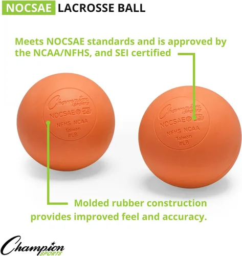 Miniatura 2 de Champion Sports Lacrosse Balls & Rhino Skin® Foam Balls – Official Size Balls for Games, Practice & Training, NCAA, NFHS & SEI Certified, Multiple