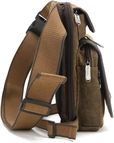 Miniatura 3 de Canvas Drop Leg Bag Outdoor Waist Pack for Men Women Tactical Military Motorcycle Bike Cycling Multi-Pocket Waist Fanny Pouch Travel Hiking Climbing