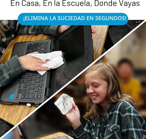 Miniatura 6 de iCloth - Toallitas húmedas empacadas individualmente, para limpiar lentes y pantallas grandes, de grado profesional, 1 toallita limpia un monitor