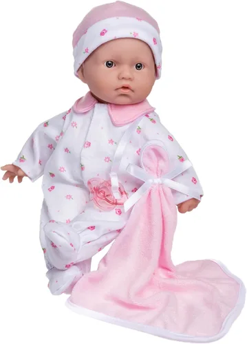 Muñeco JC Toys, La Baby, 11 pulgadas, cuerpo blanco lavable, muñeca para niños de 18 meses en adelante, caucásico-rosado, Rosado Rosa caucásico