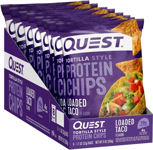 Miniatura 10 de Quest Tortilla Style - Paquete variado de chips de proteína, chile lima, queso nacho, tacos cargados, 12
