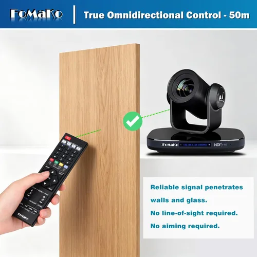 Miniatura 6 de FoMaKo Cámara PTZ 30X óptica+zoom digital 16X, 1080P 60fps AI seguimiento automático/marco automático, USB3.0 3G-SDI HDMI PoE+ pantalla IP LCD
