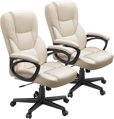 Miniatura 20 de Furmax Silla ejecutiva de oficina con respaldo alto, ajustable, silla de escritorio para el hogar, silla giratoria de piel sintética con soporte