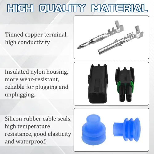 Miniatura 3 de WMYCONGCONG 10 kits de 4 pines de manera impermeable conector de cable eléctrico enchufe terminal (4 pines)