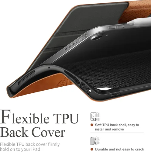 Miniatura 5 de auaua Funda para iPad Air de 11 pulgadas M3/M2 (2025/2024), iPad Air de 5ª/4ª generación (2022/2020) con soporte para lápices, apagado y encendido