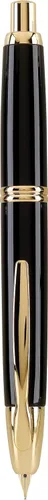 Miniatura 33 de PILOT Vanishing Point Collection - Pluma estilográfica retráctil, color azul carbonesco con detalles de rodio, tinta azul, punta fina (60149)