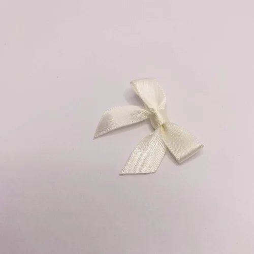 Miniatura 4 de 50 mini lazos de satén para costura, álbumes de recortes, manualidades y decoración de regalos (blanco antiguo)