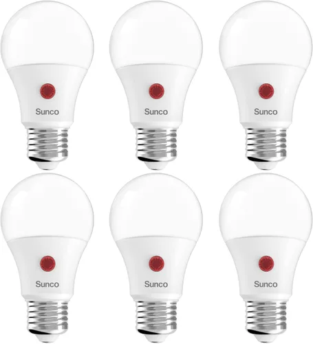 Miniatura 20 de Sunco Paquete de 6 Bombillas de Luz de Atardecer a Amanecer para Exteriores A19, Fotocélula Automática para Iluminación Exterior, 800 LM, 9W Blanco