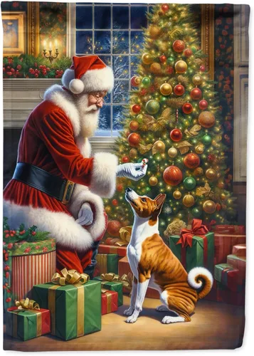 Miniatura 31 de Caroline's Treasures DAC4159CHF - Bandera de casa de Husky siberiano y Papá Noel para porche, grande, para colgar en la pared, poliéster