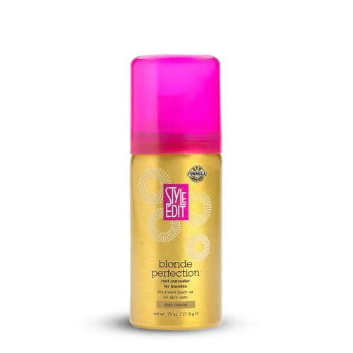 Style Edit Spray de retoque de raíces de tamaño de viaje, color temporal para raíces grises y cabello adelgazante, calidad de salón, corrector de