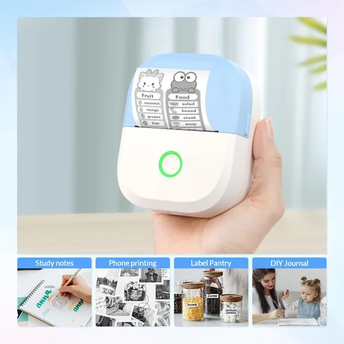 Miniatura 2 de mafiti Mini impresora adhesiva portátil térmica sin tinta inalámbrica Bluetooth para teléfono con dibujo AI, para notas de estudio, fotos, álbumes