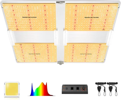 SPIDER FARMER SF7000, Luz LED de cultivo con diodos Samsung LM301B, luz de crecimiento de planta de espectro completo, lámparas comerciales de 650W