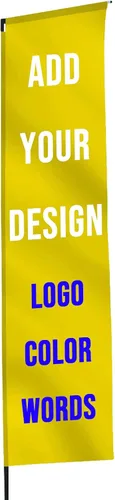 Miniatura 9 de Banderas de plumas personalizadas para negocios Banderas de playa personalizadas (solo bandera) (bandera de 1.6 x 6.6 pies)