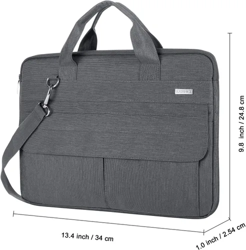 Miniatura 8 de LANDICI - Funda para portátil de 13/14 pulgadas con correa para el hombro, funda delgada impermeable para computadora compatible con MacBook Air