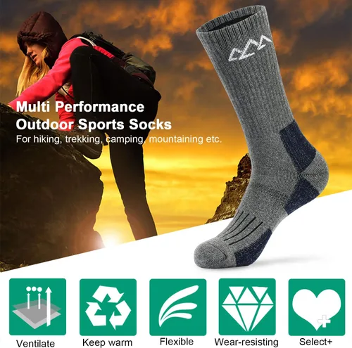 Miniatura 7 de innotree 3 Pack Men's Full Cushioned Hiking Walking Socks, Quarter Crew Socks