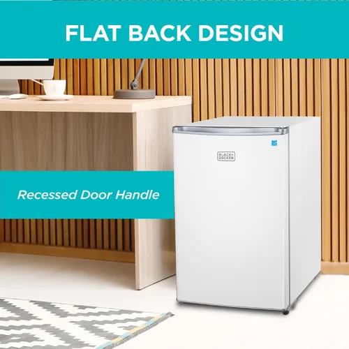 Miniatura 6 de BLACK+DECKER Refrigerador compacto de 2.5 pies cúbicos, certificado ENERGY STAR, mini refrigerador de una sola puerta con compartimento enfriador