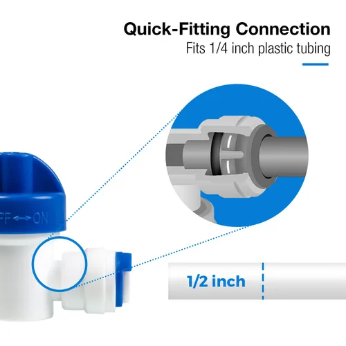 Miniatura 7 de iSpring Tanque de almacenamiento de agua T55M de 5.5 galones + kit de conexión de línea de agua para refrigerador ultra seguro iSpring ICEK