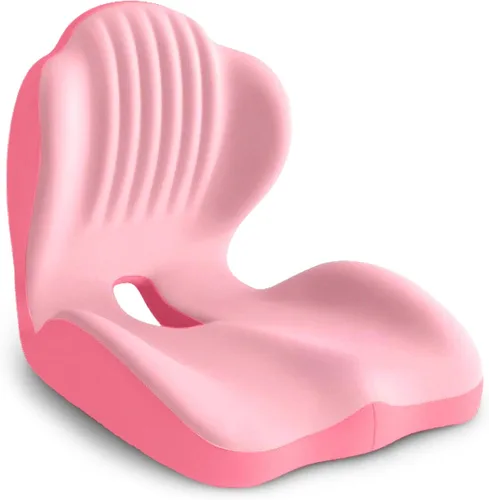 Cojín de asiento ergonómico, cojines de asiento para silla de oficina con diseño integrado en forma de L, cojín ortopédico de espuma viscoelástica