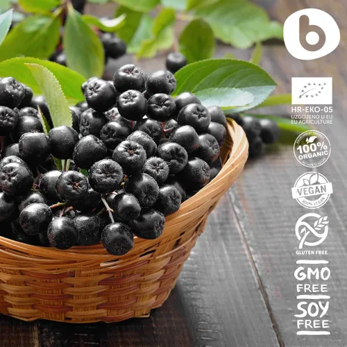 Miniatura 5 de Cápsulas orgánicas de bayas de Aronia – Suplemento de chokeberry negro con antocianinas y polifenoles naturales – Apoya el sistema inmunológico