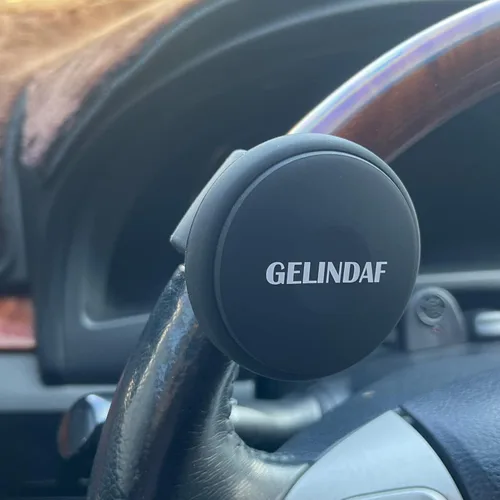 Miniatura 2 de Pomo de Volante para Coche, Girador de Volante Suave con Rodamiento, Pomo Universal de Silicona para Volante de Vehículo, Bola Giradora de Volante