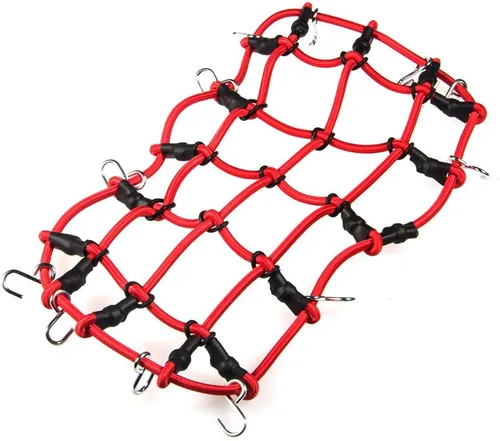 Miniatura 4 de MOHERO Red de equipaje elástica RC 1/10 con gancho para vehículos RC 1:10th RC Crawler Truck Car D90 TRX4 Roof Rack (amarillo)