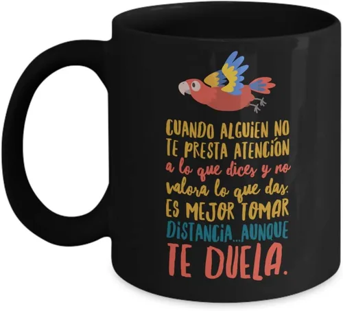 Regalo para amigos | Taza de cafe para hermana | Perfecto regalo para graduados, profesionales y estudiantes | Vaso con afirmaciones positivas, Negro