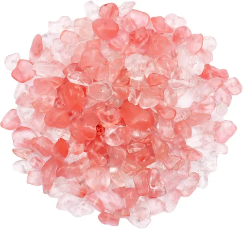 Miniatura 41 de 500 piezas Cuentas de piedra de chip natural, Alabastro 5-8 mm Piedras preciosas irregulares curativas de cristal sueltas con agujero perforado