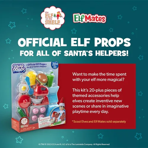 Miniatura 4 de The Elf on the Shelf Accesorios polares: ayuda a los elfos a crear nuevas escenas o compartir juegos de simulación - Incluye más de 20 accesorios