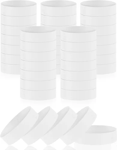 Miniatura 13 de 500 piezas de pulseras, pulseras de papel para eventos, pulseras adhesivas de colores, pulseras desechables, pulseras VIP para fiestas (rojo)