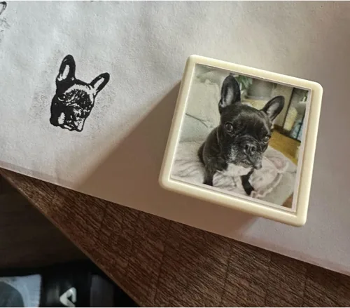 Miniatura 9 de Sello personalizado para retrato de mascota, sello de cara de mascota personalizado, sello de tinta personalizado, Ta personalizado, sello para Verde