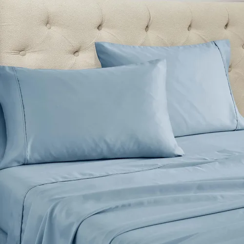 Miniatura 2 de Superior Juego de sábanas de algodón de 1400 a 1500 hilos, ropa de cama pesada para uso diario, decoración moderna, incluye 1 sábana bajera elástica