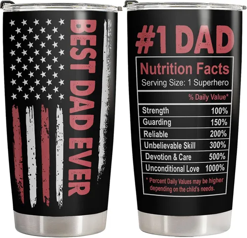 Miniatura 24 de 34HD Regalos para el Día del Padre de parte de su hija, vaso de viaje aislado de dinosaurio Dadasaurus, vaso de 20 onzas, divertido regalo de Vaso