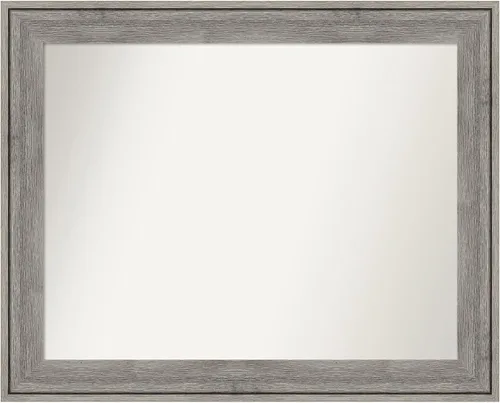 Miniatura 515 de Amanti Art Espejo de pared personalizado no biselado (24.5 x 24.5 pulgadas), marco gris marrón alta, varios tamaños personalizados, espejo de baño