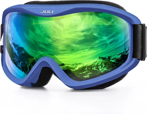 Miniatura 19 de Juli - Gafas de esquí, snowboard y patinaje, para hombres y mujeres Marco blanco naranja (vlt 13%) lente