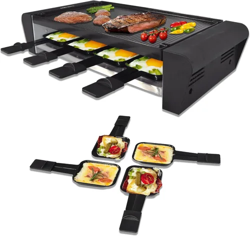 Miniatura 5 de TAMARIT Raclette - Parrilla eléctrica 3 en 1, portátil, barbacoa coreana interior con 8 paletas, apta para lavavajillas, parrilla antiadherente