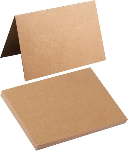 Miniatura 11 de 50 paquetes de tarjetas en blanco Cartulina plegada Tarjetas de agradecimiento en blanco para invitaciones, boda, tarjetas de felicitación, todas