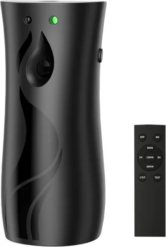 Dispensador automático de ambientador en aerosol, dispensador de aerosol de pared/de pie con batería con control remoto para baño, hotel, oficina,