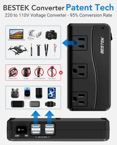 Miniatura 2 de Convertidor Bestek de 200 W Negro
