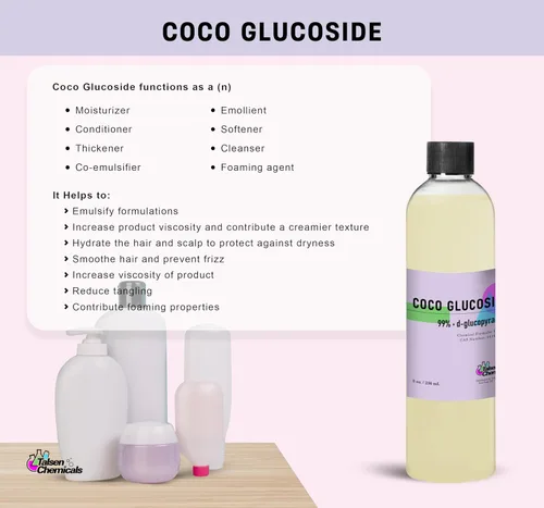 Miniatura 10 de Coco Glucósido orgánico (12 onzas / 12.0 fl oz) Tensioactivo natural no iónico, agente limpiador y espumante para cosméticos de bricolaje, cuidado