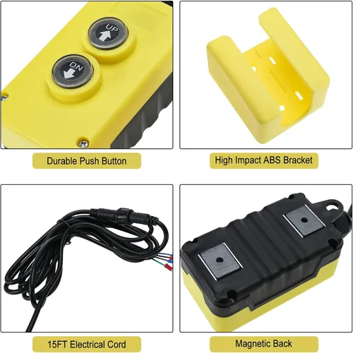 Miniatura 4 de Interruptor de control remoto de remolque de descarga de 4 cables para bomba hidráulica, bomba hidráulica de doble efecto de 12 V CC, unidad