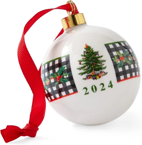 Miniatura 8 de Spode Adorno de chimenea para árbol de Navidad, primer hogar - Repisa festiva con medias, corona verde y acogedora escena de fuego, decoración