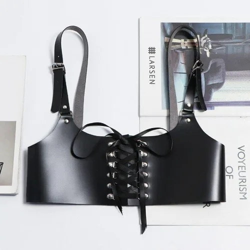 Miniatura 7 de ALLOVME Women Rave Body Chest Harness Waist Belt Caged Bra Festival Dance Club Party