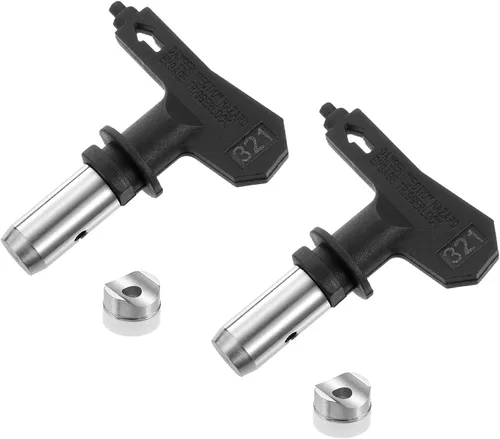 Miniatura 62 de uxcell 2 puntas de pulverización reversibles para pulverizador sin aire, 109 puntas de boquilla de pulverización de pintura, piezas de máquina